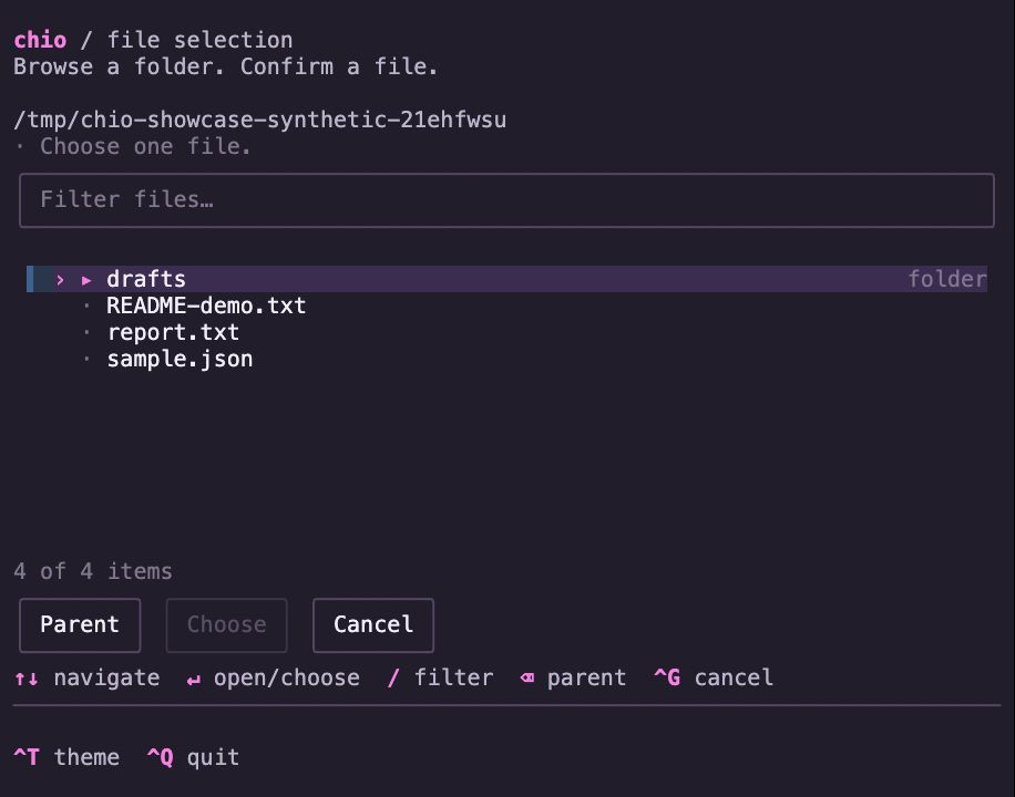 A file picker browsing an authored local fixture directory with a searchable list and confirmation controls.